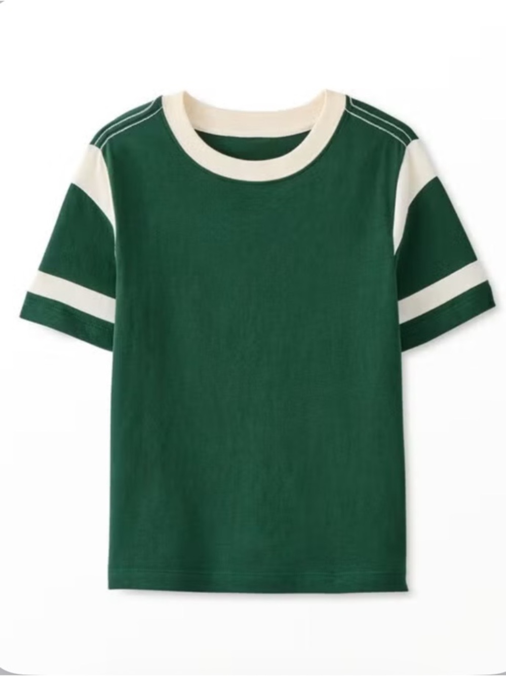 Hanna Andersson Football Relaxed Fit Tee Shirt Malachite Green Size 120cm 6-7